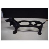 Cast Iron Dachshund Pet Food Bowl Holder