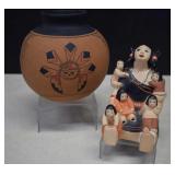 Vintage Native American Story Teller Figurine &
