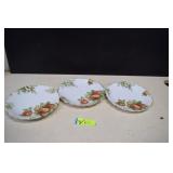 Three Vintage Apple Plates