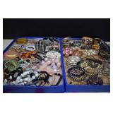 Two Trays Of Fashion Jewelry Bracelets - Trays Not