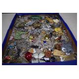 Tray Full Of Animal Themed Costume Jewelry - Pins,