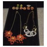 Vtg & Newer Costume Jewelry-Earrings, Ring &