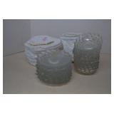 Vintage Lot Clear Fostoria Serving Plates & Bowls