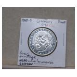1968D Germany Silver Proof 5 Marks (Low Mintage)