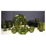 38 pc. VTG. Indiana Glass,Kings Crown Thumbprint