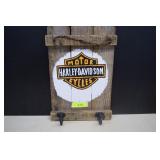 Rustic Harley Davidson Hat Rack
