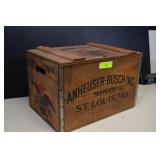 Anheuser Busch Inc. Property Wood Box w/Lid