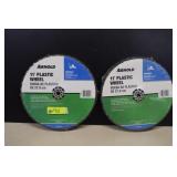 Two 11' Plastic Wheels New For Walk Behind Mowers