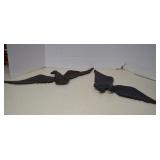 Lot 2 Cast Iron Metal Eagle Wall Decor