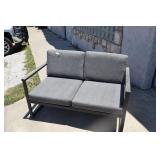 Metal Frame Fabric Two Seat Love Seat 52'