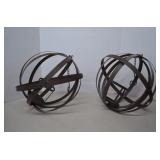 Set (2) Geometric Metal Outdoor Hanging Candle -