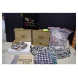Longenburger Basket Liners, Two Barbie Plates,