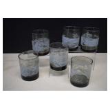 Six Vintage McDonald's Smoked Gray Tumblers