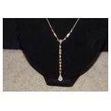 Givenchy Lariat & Aurora Borealis Drop Pendant