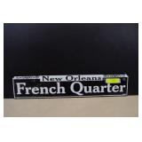 New Orleans French Quarter Metal Sign