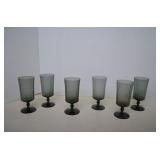 Vintage Set Lenox Casual Blue Smoke Juice Glasses
