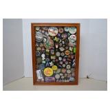 Wooden Shadow Box Display Pin Collector MORE