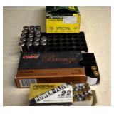 17 Rds Of 38 Special,50 Rds. Of .22 Long Rifle & 2