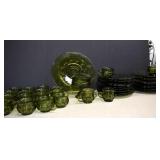 42pc. Vtg. Indiana Glass,Kings Crown Thumbprint