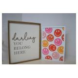 Two Home Decor Hanging Framed Wall Art