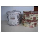 Crib Bumper Set And Two Decorative Boxes