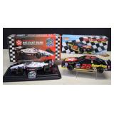 Two Diecast Race Car Banks NIB - Mario Andretti &