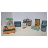 Lot Vintage Metal Advertisement Tins