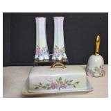 Vtg. MCM Signed,Hand Painted Porcelain, S&P Shaker