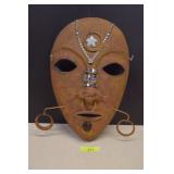 Vintage Terra Cotta Adorned Mask