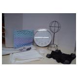 MISC Home Decor Lot Clock, Shower Curtains &