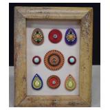 Polished Travertine Marble Frame With Art Made