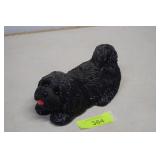 Original Sandcast Black Dog Signed Sandra Brue