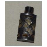 Silver Perfume Bottle & Glass Insert w/ Mark