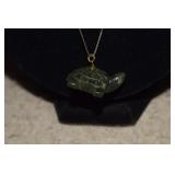 Jadeite Turtle Pendant on Chain
