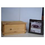 Wooden Box And Couch Cover