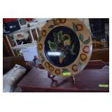 Large Decorative Platter on Stand