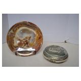 Lot Natural Onyx Round Platter & MORE