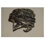 Brass Native American w/ Headdress Design Buckle