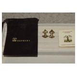 Gold Plated Replica Pre-Columbian Frog Earrings