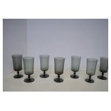 Vintage Set Lenox Casual Blue Smoke Juice Glasses