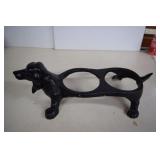 Cast Iron Dog Dish Holder