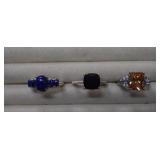 Three Costume Fashion Rings
