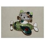 Sparkling Hello Kitty Design Brooch/Pendant