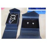 Sterling Silver 925 Necklace and Earrings Set