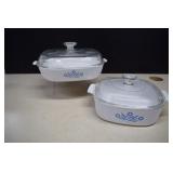 4 Pcs Corning Ware Cornflower Casserole Dishes &