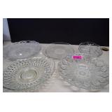 Five Glass Platters & Trays