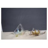 Murano Style Stretch Basket And Free Form Basket