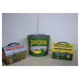 John Deer Collectable Tins And Bucket
