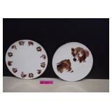 Two Collectible Isaac Mizrahi Live Dog Plates