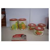 Antique Ballonoff Fruit Canister Set& Hout